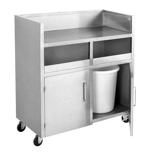 FED Stainless Steel Double Bin Mobile Station - MBS118
